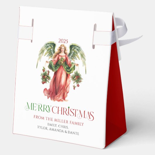 クリスマスエンジェルメリークリスマスフェスティバルタイポグラフィ フェイバーボックス (裏面)