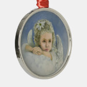 クリスマスエンジェルラウンド メタルオーナメント (右)