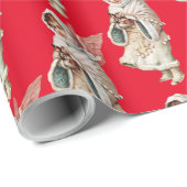 クリスマスエンジェルラッピング紙 ラッピングペーパー (ロールコーナー)