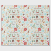 クリスマスエンジェルラッピング紙 ラッピングペーパー (フラット)