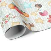 クリスマスエンジェルラッピング紙 ラッピングペーパー (ロールコーナー)