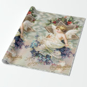 クリスマスエンジェルラッピング紙 ラッピングペーパー (アンロールド)