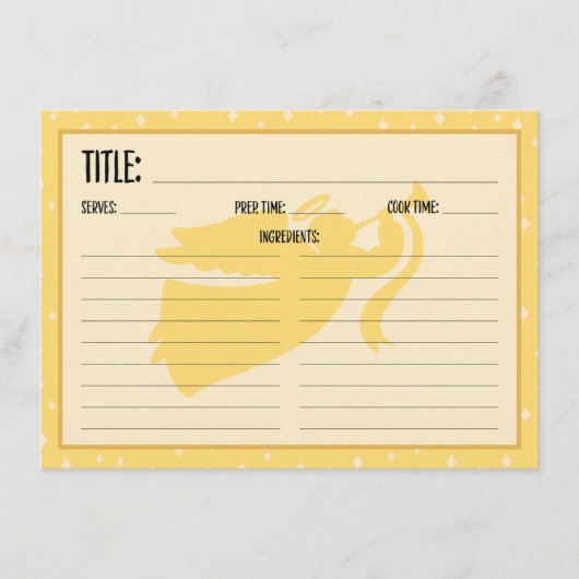 クリスマスエンジェルレシピカード セーブザデート (正面)