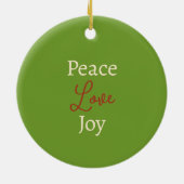 クリスマスエンジェルレッドグリーンホリーリース年2024 セラミックオーナメント (裏面)