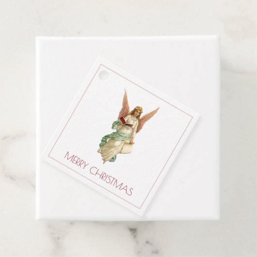 クリスマスエンジェルヴィンテージメッセージカード フェイバータグ (インサイチュ)