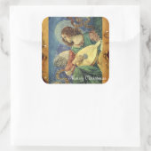 クリスマスエンジェル作成音楽アンティーク スクエアシール (バッグ)