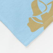 クリスマスエンジェル出生スターベビーブルー金ゴールド フリースブランケット (角)