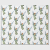 クリスマスエンジェル出生ラッピング紙 ラッピングペーパー (フラット)