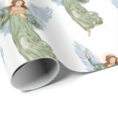 クリスマスエンジェル出生ラッピング紙 ラッピングペーパー (ロールコーナー)