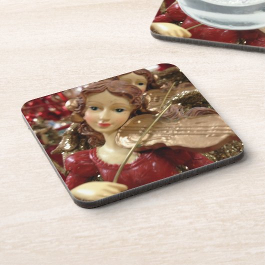 クリスマスエンジェル及びヴァイオリンコースター コースター (左側)