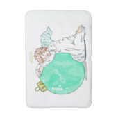 クリスマスエンジェル名前をカスタムするバスマット バスマット (正面縦)