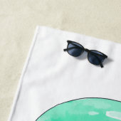 クリスマスエンジェル名前をカスタムするビーチタオル ビーチタオル (インサイチュ)