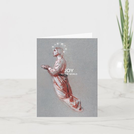クリスマスエンジェル喜び折り畳み シーズンカード (正面)