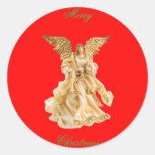 クリスマスエンジェル封筒用シール ラウンドシール (正面)