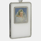 クリスマスエンジェル枠 シルバープレートフレームオーナメント (右)