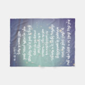 クリスマスエンジェル聖なる書物、 経典 フリースブランケット (正面(横))