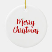 クリスマスエンジェル赤いハートヒョウ翼の名前ギフト セラミックオーナメント (裏面)