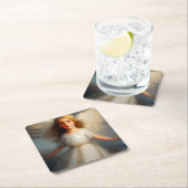 クリスマスエンジェル2 スクエアペーパーコースター (インサイチュ)