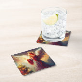 クリスマスエンジェル3 スクエアペーパーコースター (インサイチュ)