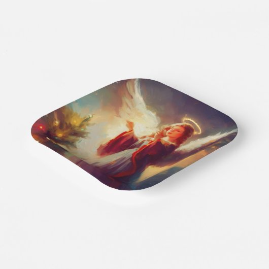 クリスマスエンジェル3 ペーパープレート (傾斜あり)