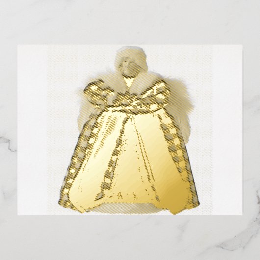 クリスマスエンジェル6フォイルホリデーポストカード 箔シーズンポストカード (正面)