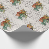 クリスマスエンジェル – アンティークビクトリアンミュージックヴィンテージ ラッピングペーパー (角)