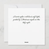 クリスマスエンジェル & ウィンターベリー, カスタマイズ可能 シーズンカード (裏面)