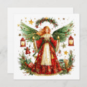 クリスマスエンジェル & ウィンターベリー シーズンカード (正面/裏面)