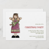 クリスマスエンジェル · エンジェル&クリスマスツリー 招待状 (正面/裏面)