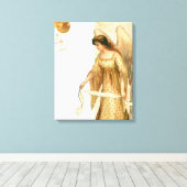 クリスマスエンジェル&オーナメント キャンバスプリント (インサイチュ (ウッドフロア))