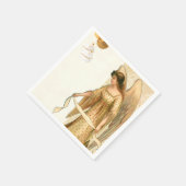 クリスマスエンジェル&オーナメント スタンダードカクテルナプキン (角)