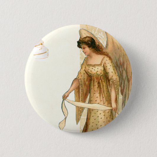 クリスマスエンジェル&オーナメント 缶バッジ (正面)