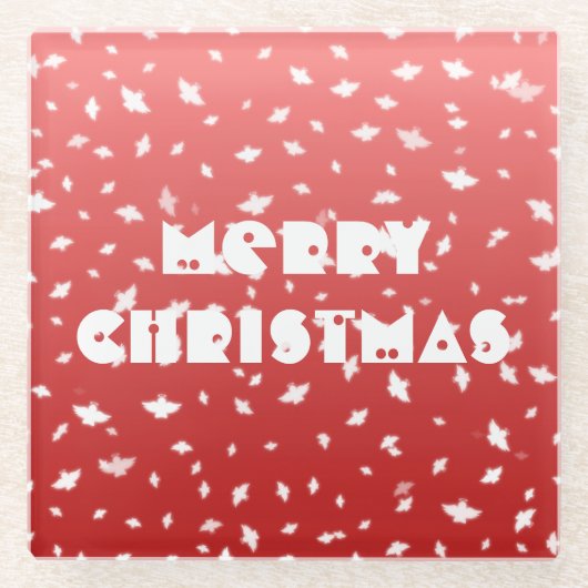 クリスマスエンジェル ガラスコースター (正面)
