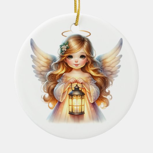 クリスマスエンジェル セラミックオーナメント (正面)