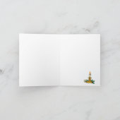 クリスマスエンジェル&ツリー – ヴィンテージイメージ シーズンカード (内部)