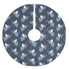 クリスマスエンジェル ピースオンアース ホリデー ハートフル ブラッシュドポリエステルツリースカート