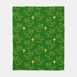 クリスマスエンジェル フリースブランケット