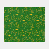 クリスマスエンジェル フリースブランケット (正面(横))