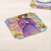 クリスマスエンジェル ペーパーコースター (アングル)