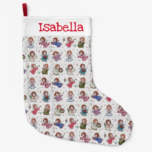 クリスマスエンジェル ラージクリスマスストッキング (正面)