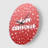 クリスマスエンジェル ラージ壁時計 (傾斜)