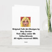 クリスマスエンジェル&（鳥）ショウジョウコウカンチョウ – ホリデーカード (裏面)