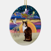 クリスマスエンジェル – Calico cat (Amer.Short Hair) セラミックオーナメント (右)