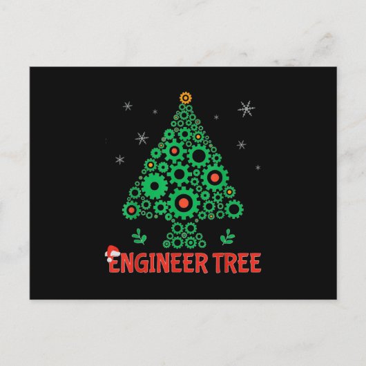 クリスマスエンジニアツリーメカニカルエンジニアリング 案内ポストカード (正面)