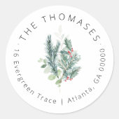 クリスマスエンベロープアドレス指定差出人住所 ラウンドシール (正面)