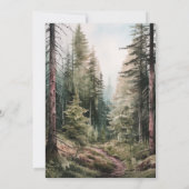 クリスマスオオカミ水彩画 招待状 (裏面)