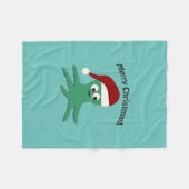 クリスマスオクトパス フリースブランケット (正面(横))