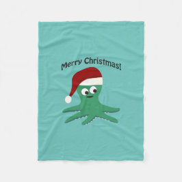 クリスマスオクトパス フリースブランケット