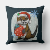 クリスマスオッター クッション (裏面)