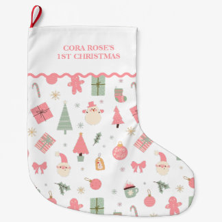 クリスマスオハイオおもしろい初めてのクリスマス ラージクリスマスストッキング